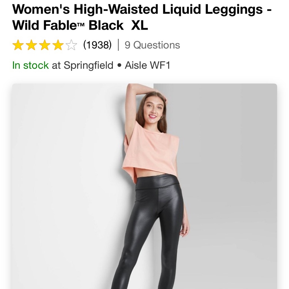 Wild fable high waisted liquid leggings NWT